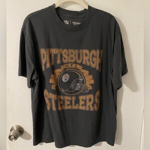 NFL Team Apparel Pittsburgh Steelers Black and Gold Tee